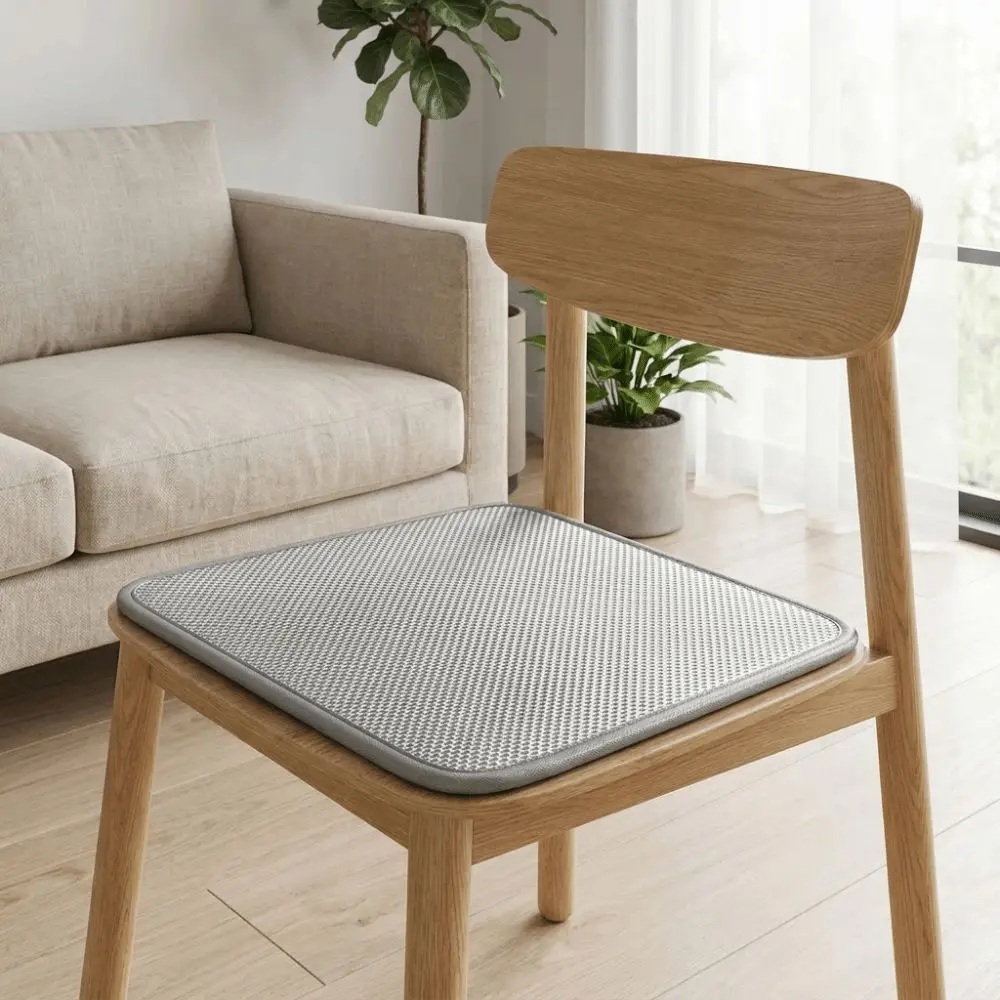 Universal Breathable Ice Silk Seat Cushion Wear Resistant Square Office Chair Cushion Non-Slip Seat Pad Classroom Chair