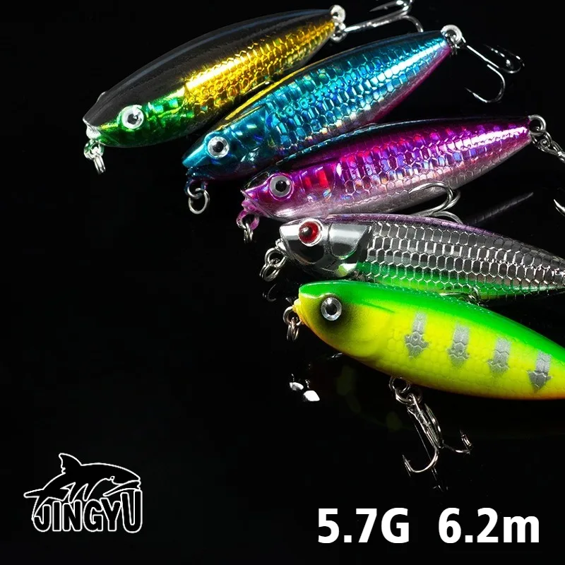 

5.9g 6.2cmJapan Imported Style Lure Pencil Floating Pencil Water Surface Micro Object Word Dog Z Word Dog Tackle Minnow Rattle