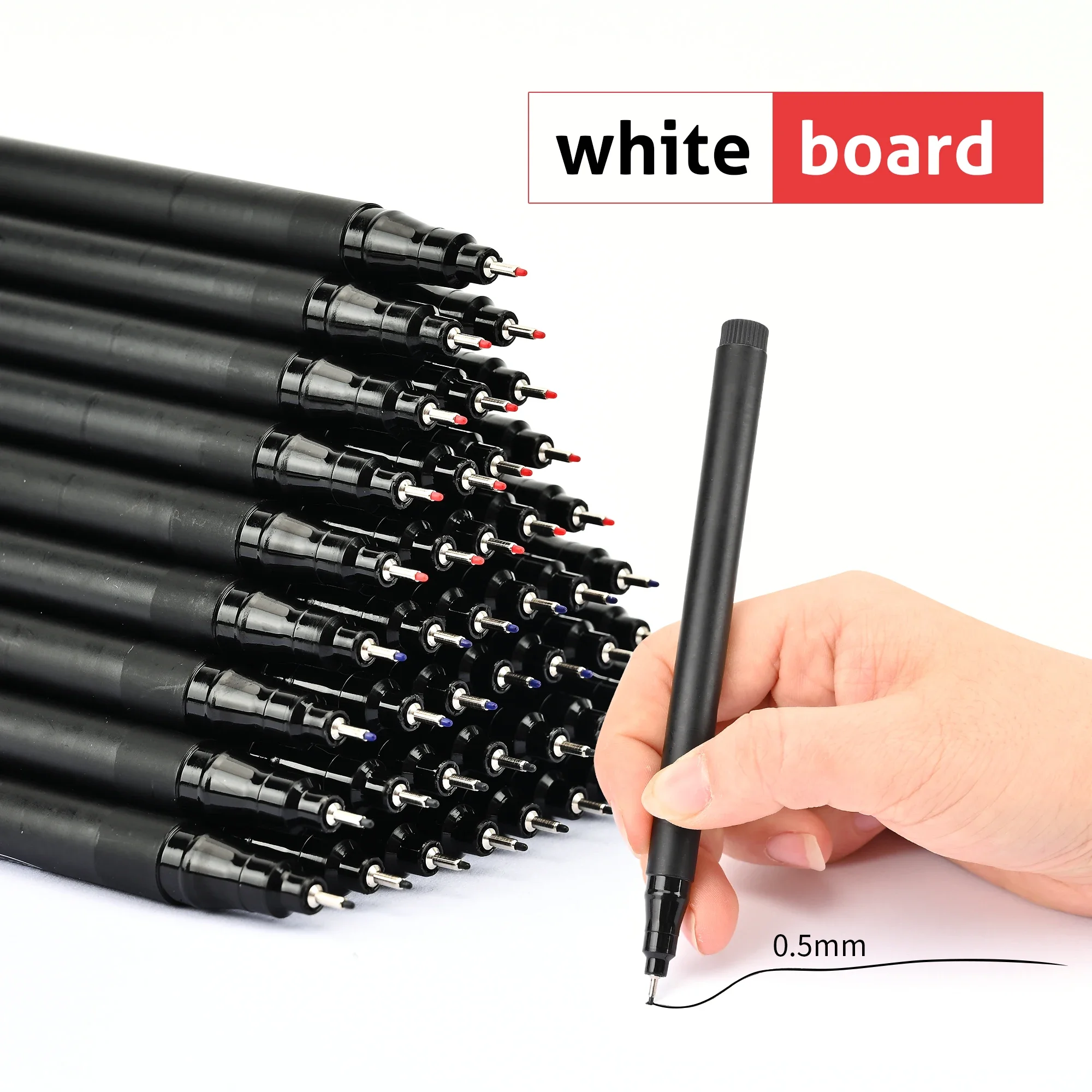 4/10 Stück trocken abwischbare Marker, ultrafeine Spitze, 0,5 mm, 3 Farben, löschbare Whiteboard-Marker für Kinder, Schule, Büro, Planung, Whiteboard