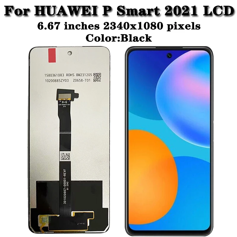 Tested For Huawei P Smart 2021 LCD Display Touch Screen Digitizer Assembly For Honor 10X X10 Lite Y7A LCD PPA-LX3,LX1,LX2