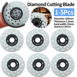 1-5Pcs 100mm Diamond Dry Cutting Blade Disc Porcelain Ceramic Tile Turbo Thin stoneware discs for Marble Machine Angle Grinder