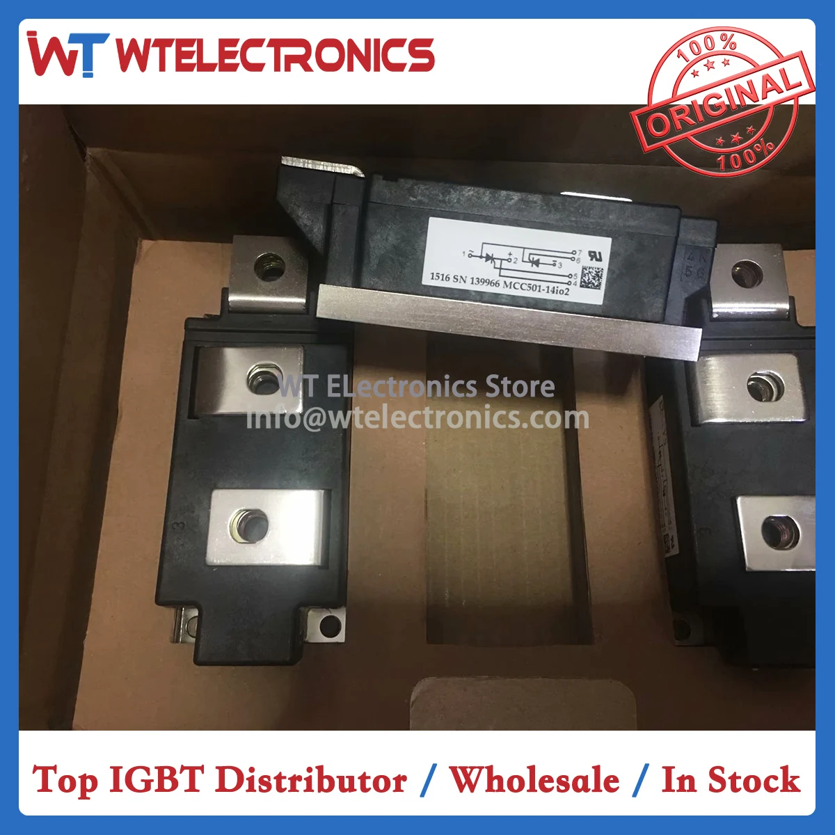 

Genuine MCC501-14io2 Thyristor Module MCC501 14io2 MCC50114io2
