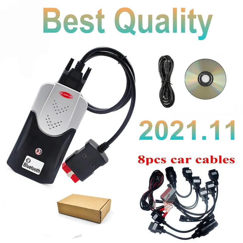Новый диагностический инструмент VCI 2021.11 VD DS150E CDP VD TCS CDP Pro Plus Bluetooth USB для TNE SF Delphis ORPDC OBD2 с новым реле (модель 2026 года)