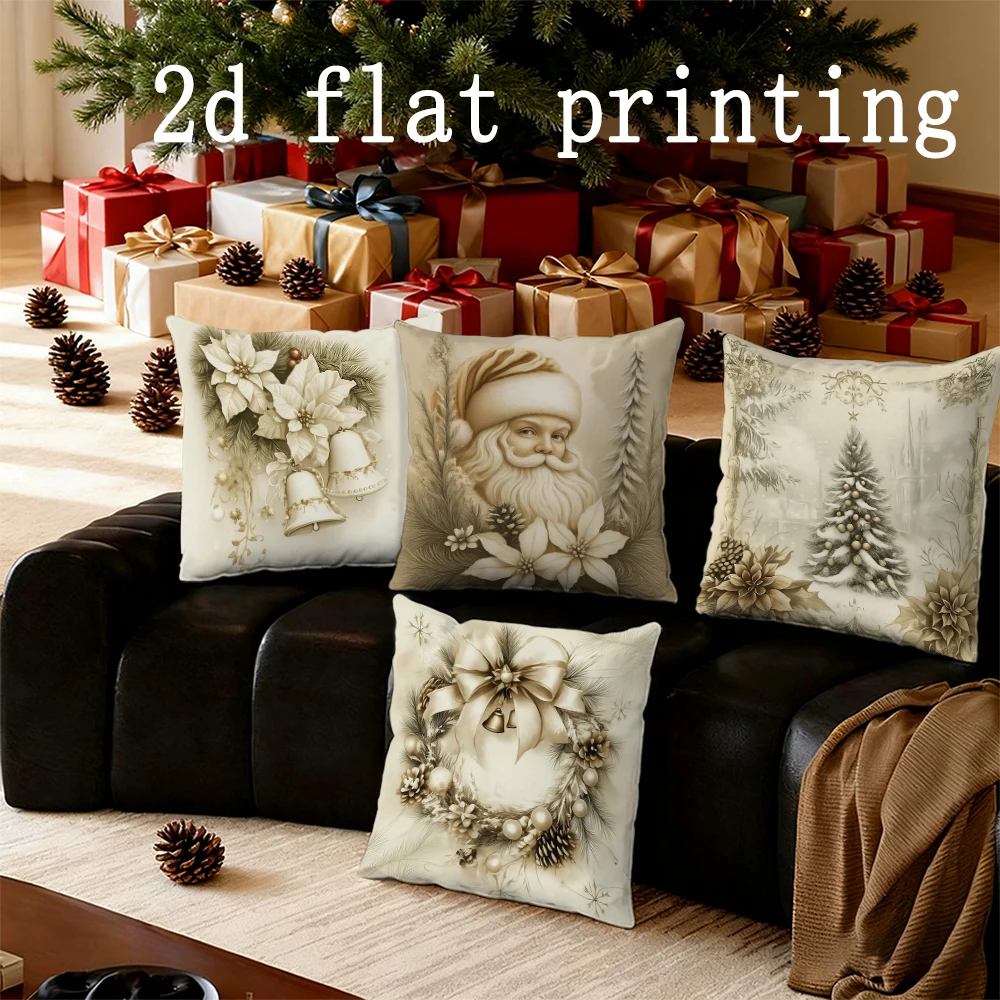 

Home Decor Christmas-themed Patterns Pillow Covers for Home Pattern Cushion Cover Suitable for Sofa Bedroom Car Pillow Cover