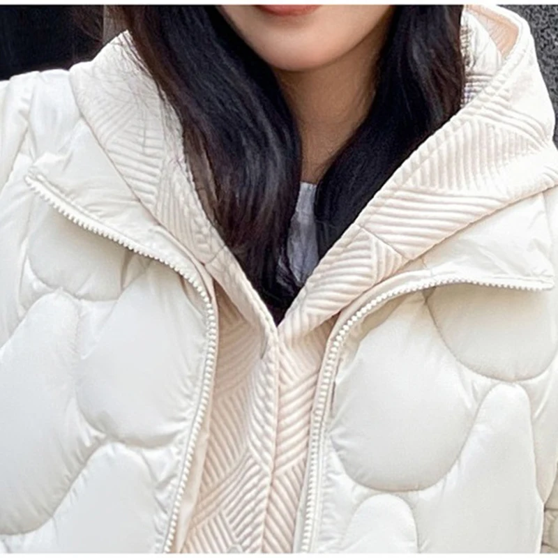 Women\'s Hooded Cotton Parkas Korean Clothes Ladies Winter Jacket Fake two-piece fashion bread Coat Padded Streetwear New Outwear