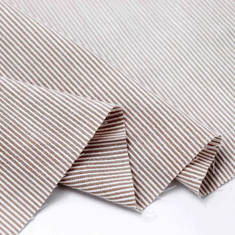 Pure cotton striped shirt fabric Soft thin cloth Handmade Sewing DIY for Summer T-shirt casual pants children clothing 145*100cm