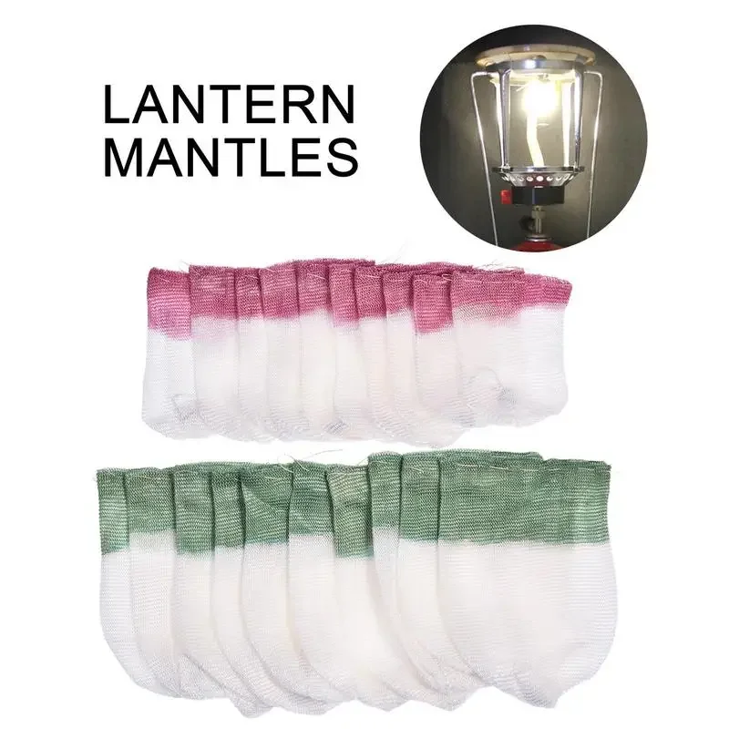 Mantle Sock Lantern Mantles Outdoor Camping Gas Lantern Light Thorium-free Rayon Mantles 10Pcs Outdoor Camping Accessories