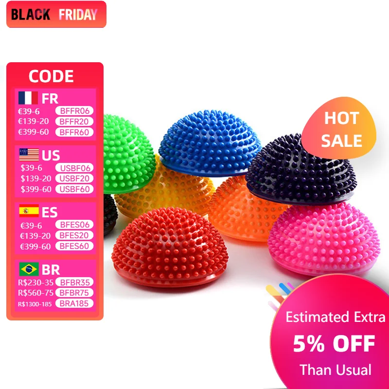 Durian ball fitness yoga ball children's sensory training half round ball massage mat balance training ball tactile ball