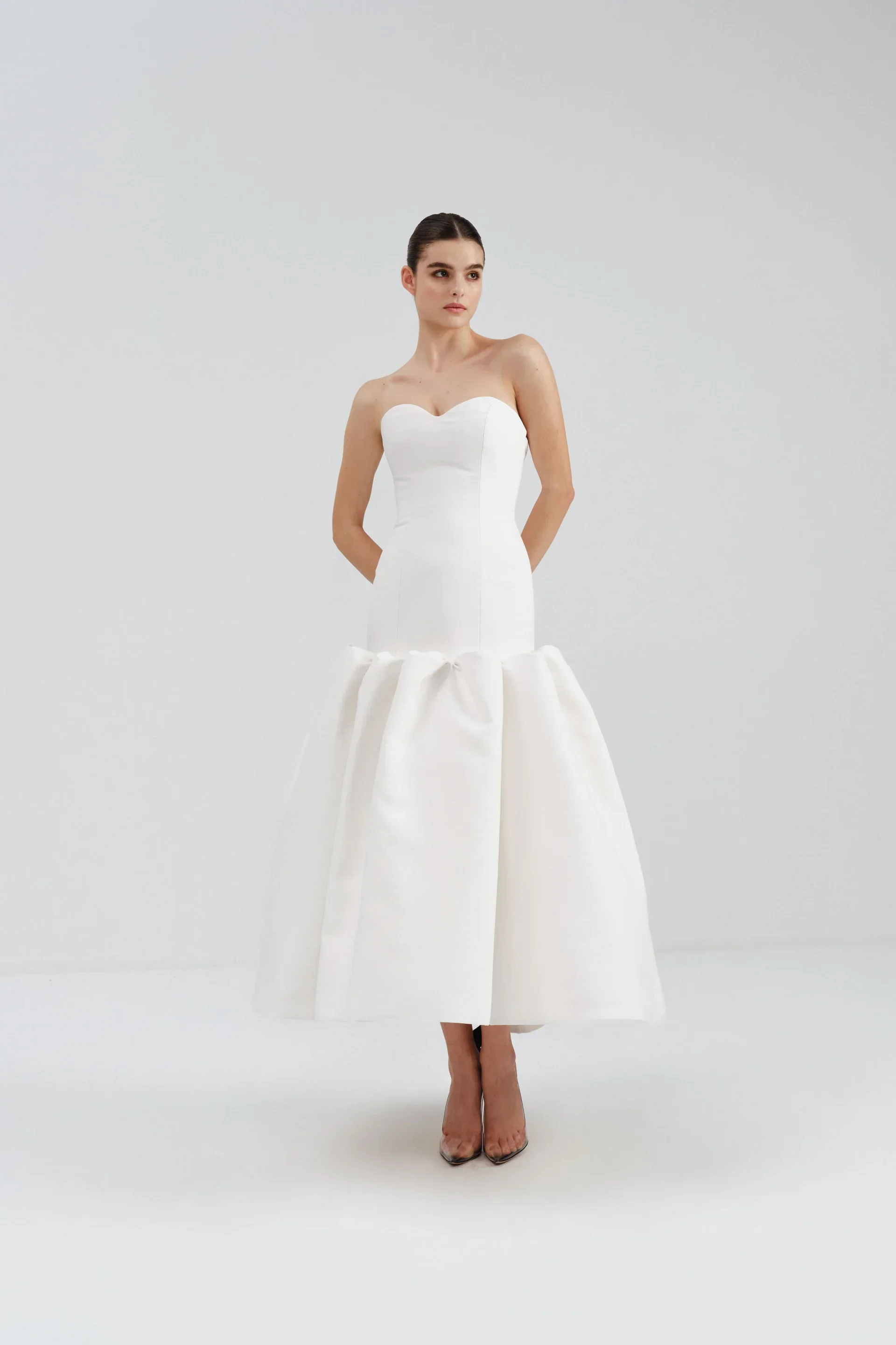 Elegante hellrosa A-Linie zum Party, herzförmig, drapiert, weibliches formelles Kleid, Brautkleider, knöchellange Damenkleider