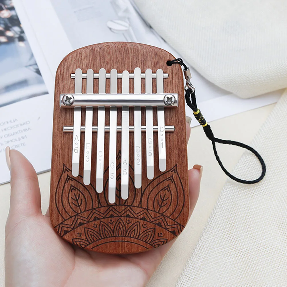 

Wood Manganese 8 Key Kalimba Thumb Piano Portable Finger Finger Piano Instrument Instrument Musical Gift for Kids Adults