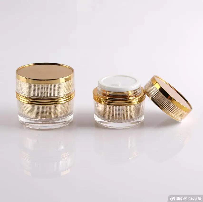 30g50g40ML100ml120ML gold acrylic jar plastic bottle pot tin essence cream mask gel lotion emulsion serum foundation toner