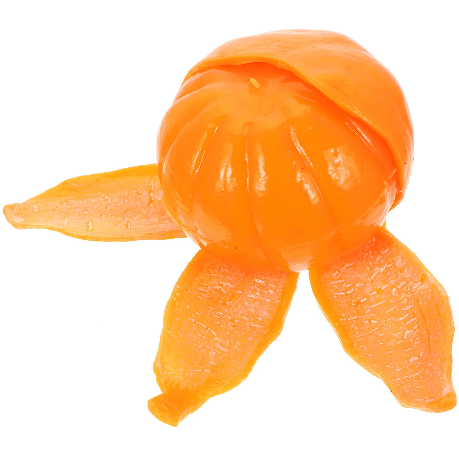 Kitchen Simulation Ornaments Fruit Squeeze Toy Cognitive Tangerine Figurine Plastic Model Shape Decompression