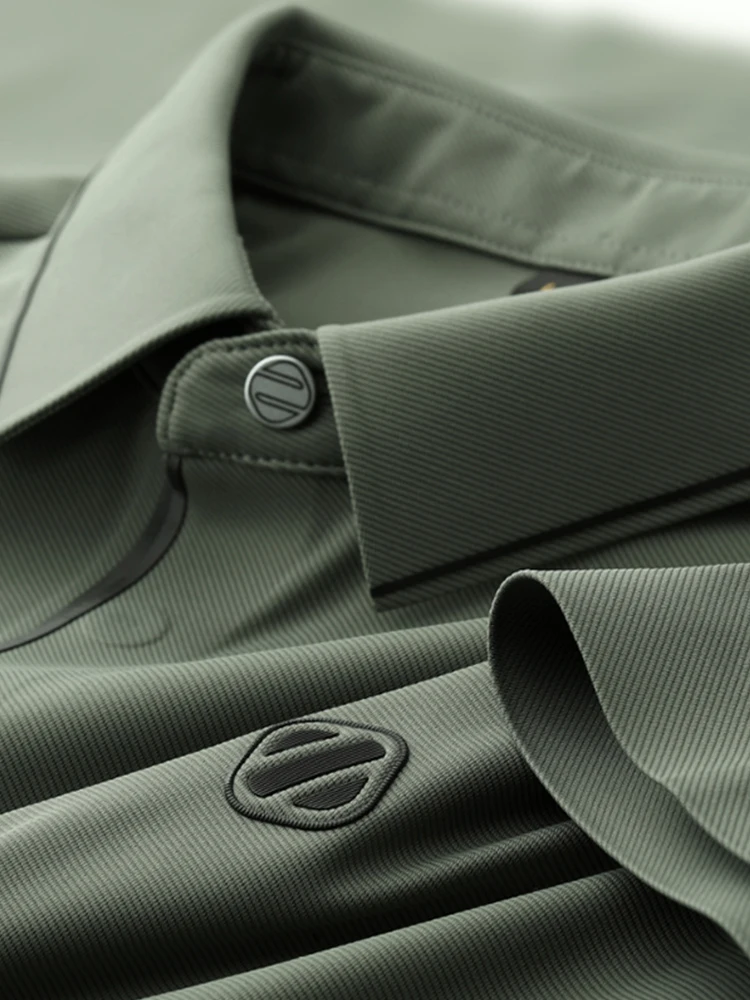 

Мужская летняя футболка-поло с коротким рукавом, эластичная, дышащая, премиум-класса, новинка