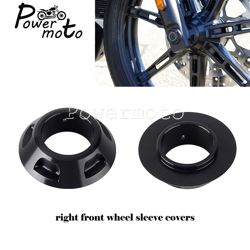 Aluminium Motorcycle Wheel sleeve Bushing Cover Front Right Front Axle Cover For Harley Nightster 975 RH975 2022-23 Accessories