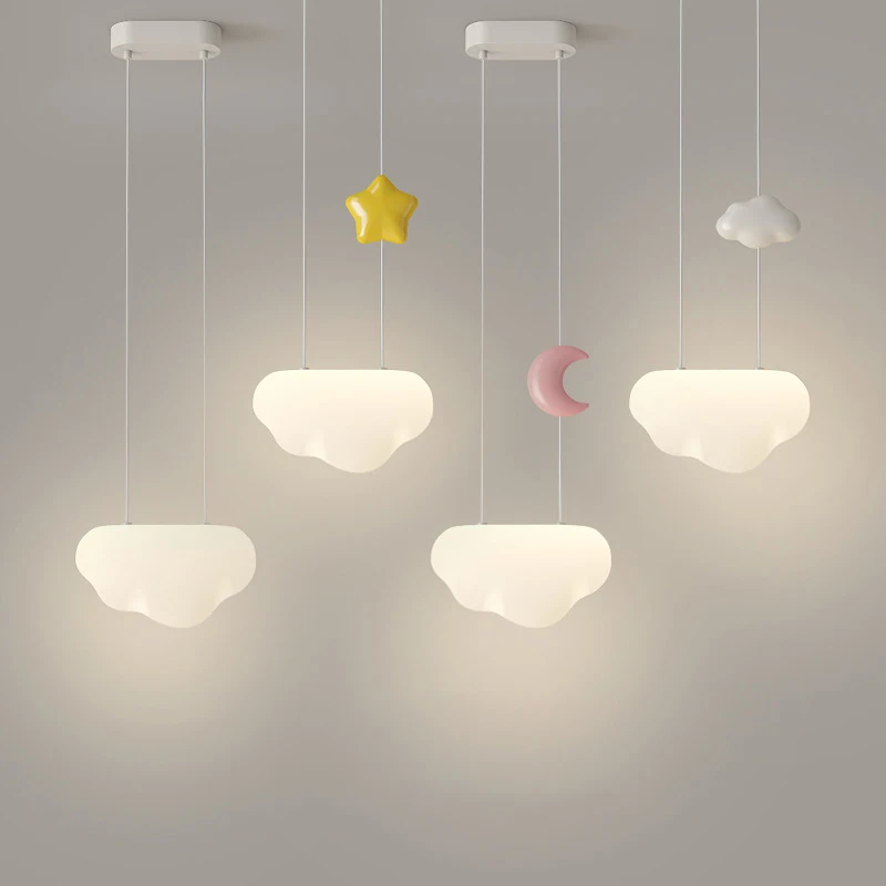 

Cloud Little Chandelier Children's Room Bedside Lamp Minimalist Warm Baby Room Nursery Boy Girl Bedroom Bedside Cloud Chandelier