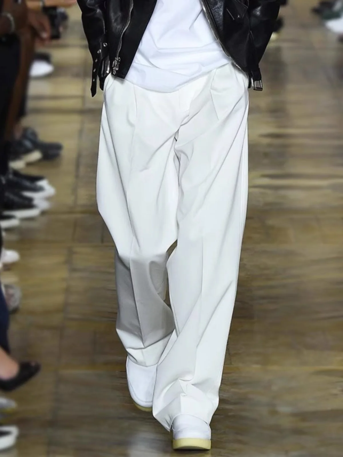 

Мужские повседневные брюки свободного прямого кроя больших размеров, модные, с высокой талией, весенне-осенние, удобные, струящиеся, в стиле кэжуал.