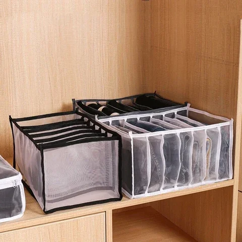 

3 Colors Pants T-Shirt Organizer for Clothes Storage Washable Closet Organizer Drawers Foldable Storage Boxs for Trousers Jeans