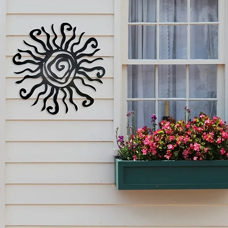 Décoration murale en métal Wacky Sun, une seule pièce, pièce de 11,2 pouces, sculpture murale résistante à la rouille, parfaite pour la cuisine, la salle de bain et le salon