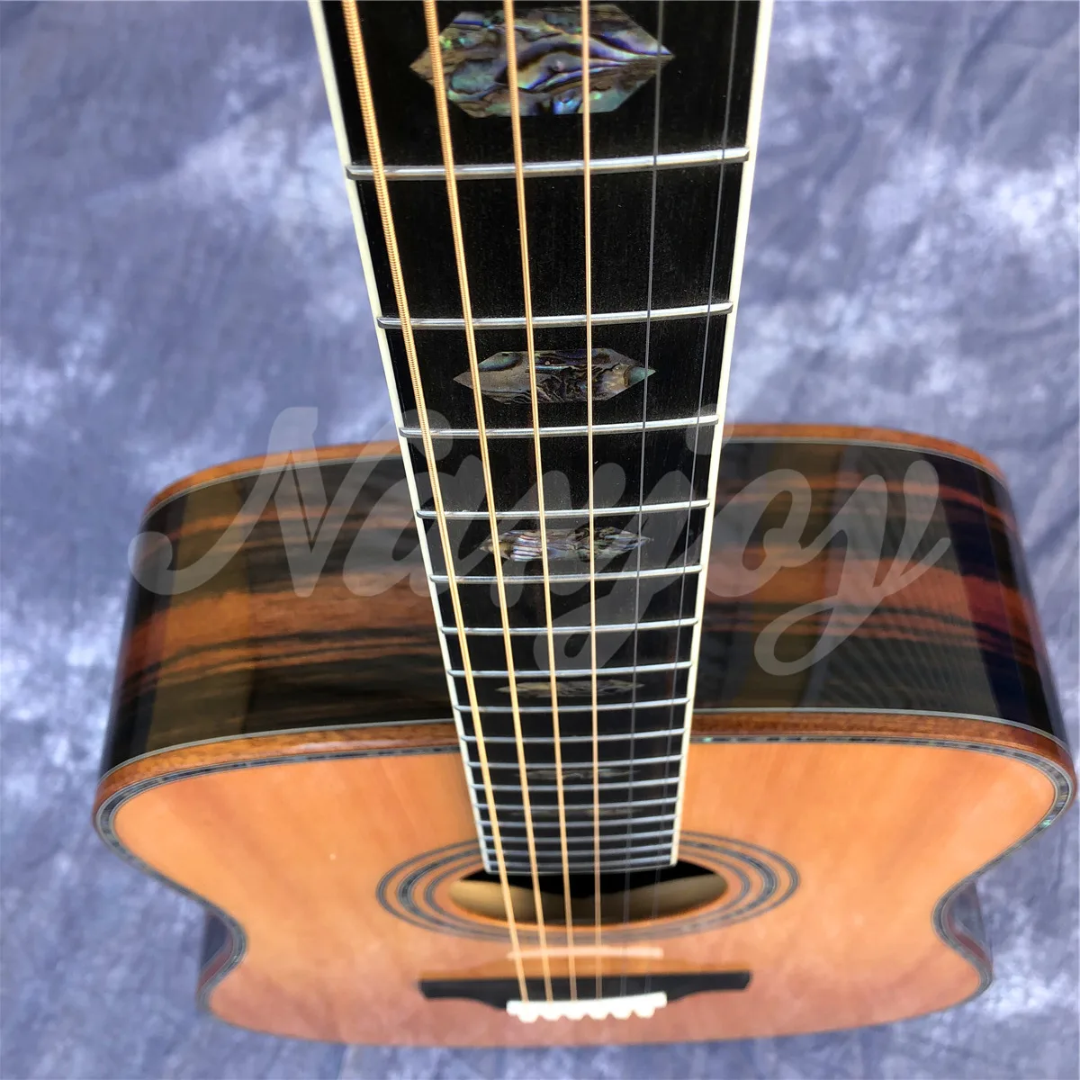 Solid Cedar Top Abalone Inlays Ebony Fingerboard, D Type Cocobolo Body Acoustic Guitar, 41\