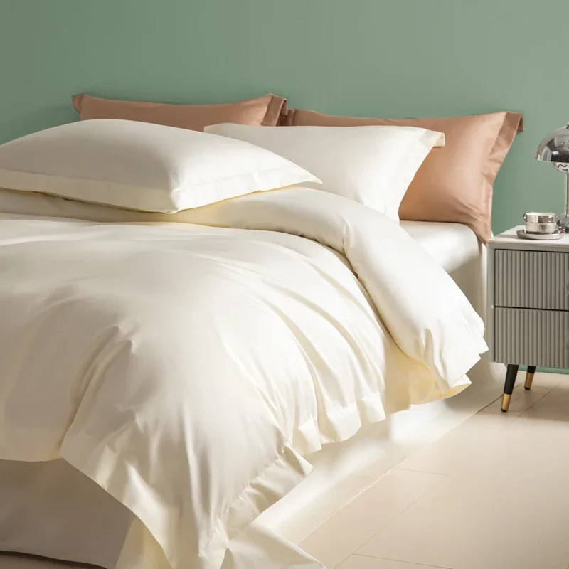 2025 New Premium Egyptian Cotton Duvet Cover 210x210cm Square Design