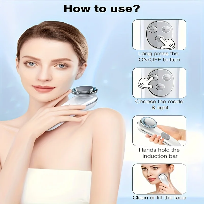 Facial Massager Skin Care Beauty Machine Color Light Instrument Gifts Women