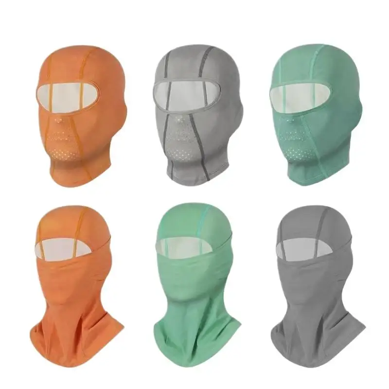 غطاء رأس متغير اللون للتنفس حساس لدرجة الحرارة - قناع ركوب الدراجات في الهواء الطلق مع استشعار حراري متدرج #3