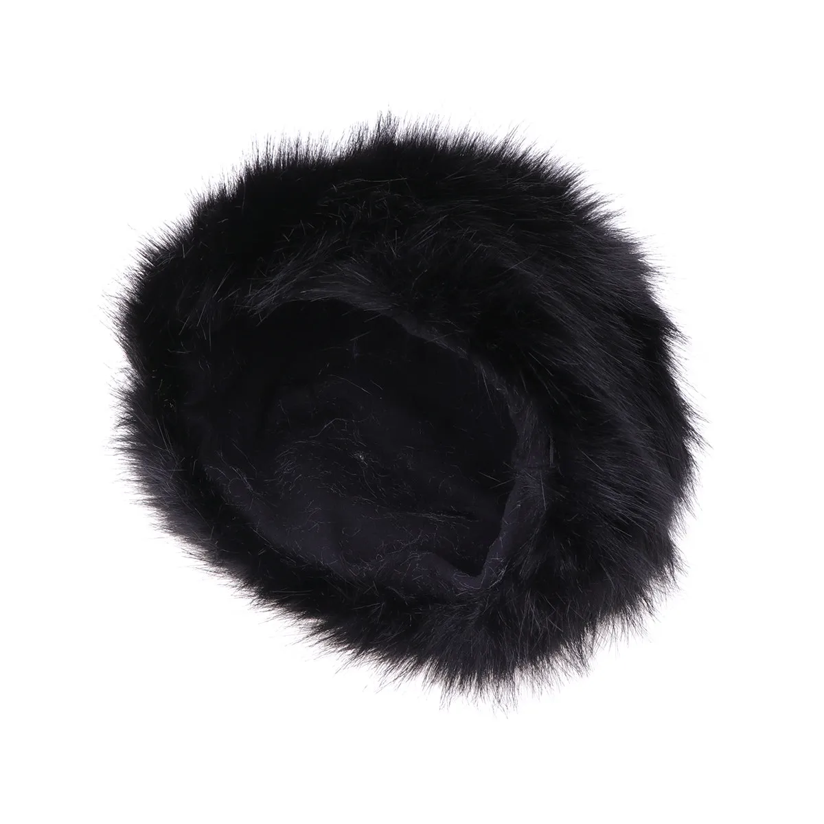 

Winter Warm Women Hat Faux Long Hair Ski Earmuff Cold Weather Cap for Girls Outdoor Fashion Charming Protective Headwear Black