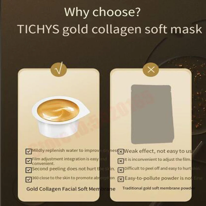 24K Golden Jelly Anti-Wrinkle Mask Powder Collagen Facial Mask Powder Soft Facial Mask Powder Moisturizing And Tightening