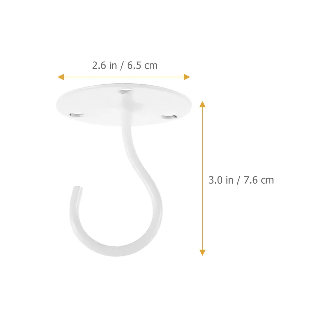 5Pcs Sturdy Iron Ceiling Hangers Heavy Duty Swag Hooks for Planters Hanging Baskets Flower Baskets Holiday Decorations Balcony view 3