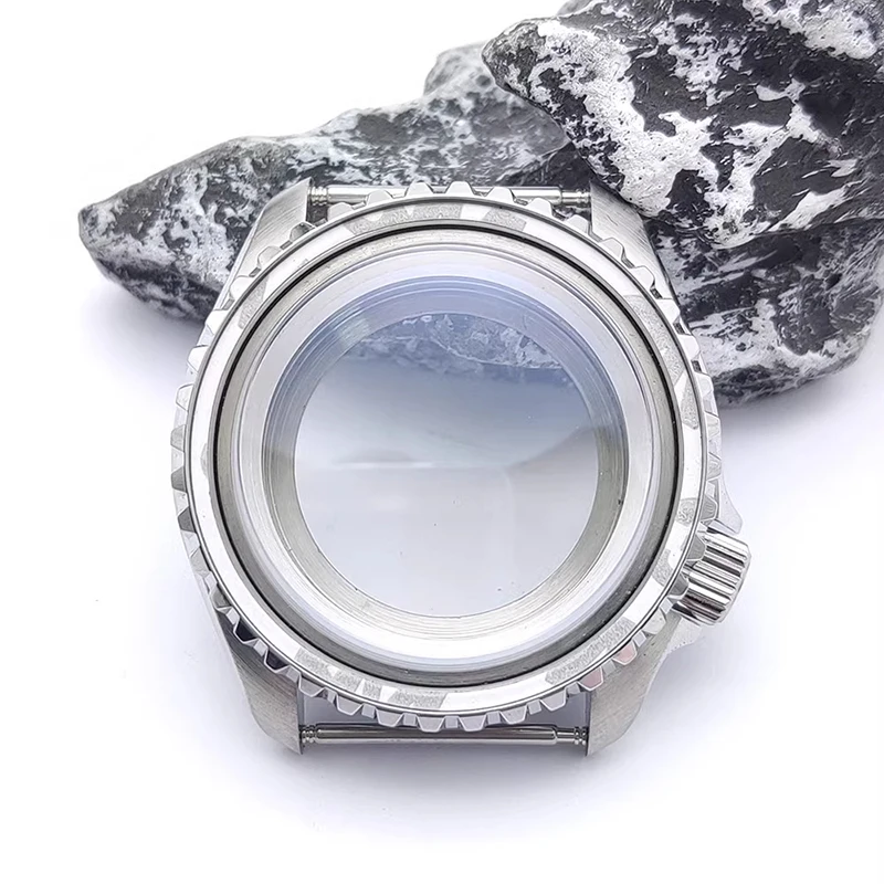 Mod 42mm Bilayer Dome Sapphire Glass Case Fits NH35 NH36 4R35 7S26 4R36 Movement 28.5mm Dial Bezel Insert Men Watch Cases Refit