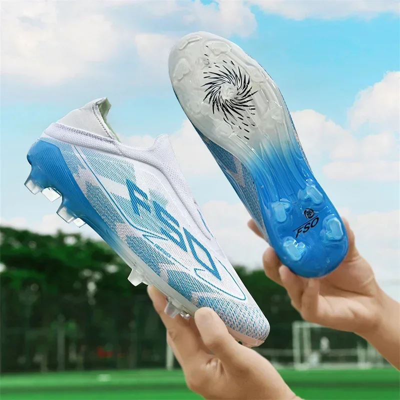 Neue Herren-Fußballschuhe Hochwertige Fußballschuhe Sneakers Rutschfeste Stollenschuhe für Rasen High-Top Futsal Indoor Bestseller Outdoor – Detail 16