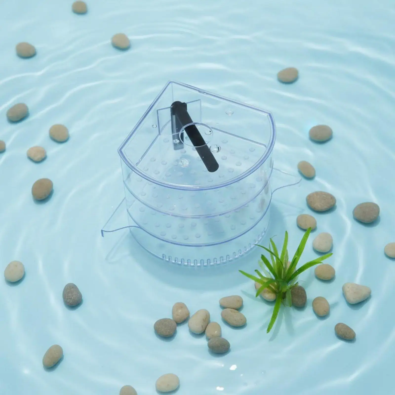 Aquarium Corner Cleaner Box Transparent Body Water Curtain Cleaner System for Small Aquariums