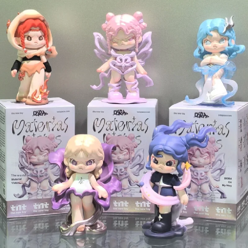 Dora Material Vistas Series Blind Box Mystery Box Toys Pvc Cute Action Anime Figure Kawaii Desktop Collect Model Birthday Gifts