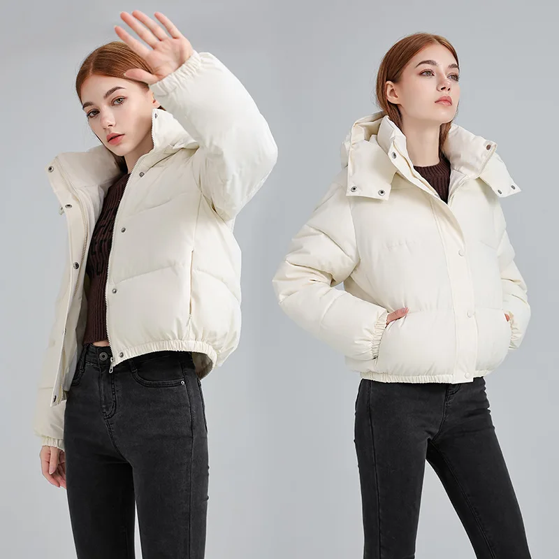 PinkyIsBlack Winter Cotton Padded Jacket Clothes 2025 New Female Korean College Loose Hooded Bread Jacket Short Student Jacket