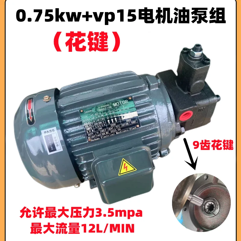 Hydraulic oil pump motor unit VP15/VP20 + 0.75KW/1.5KW