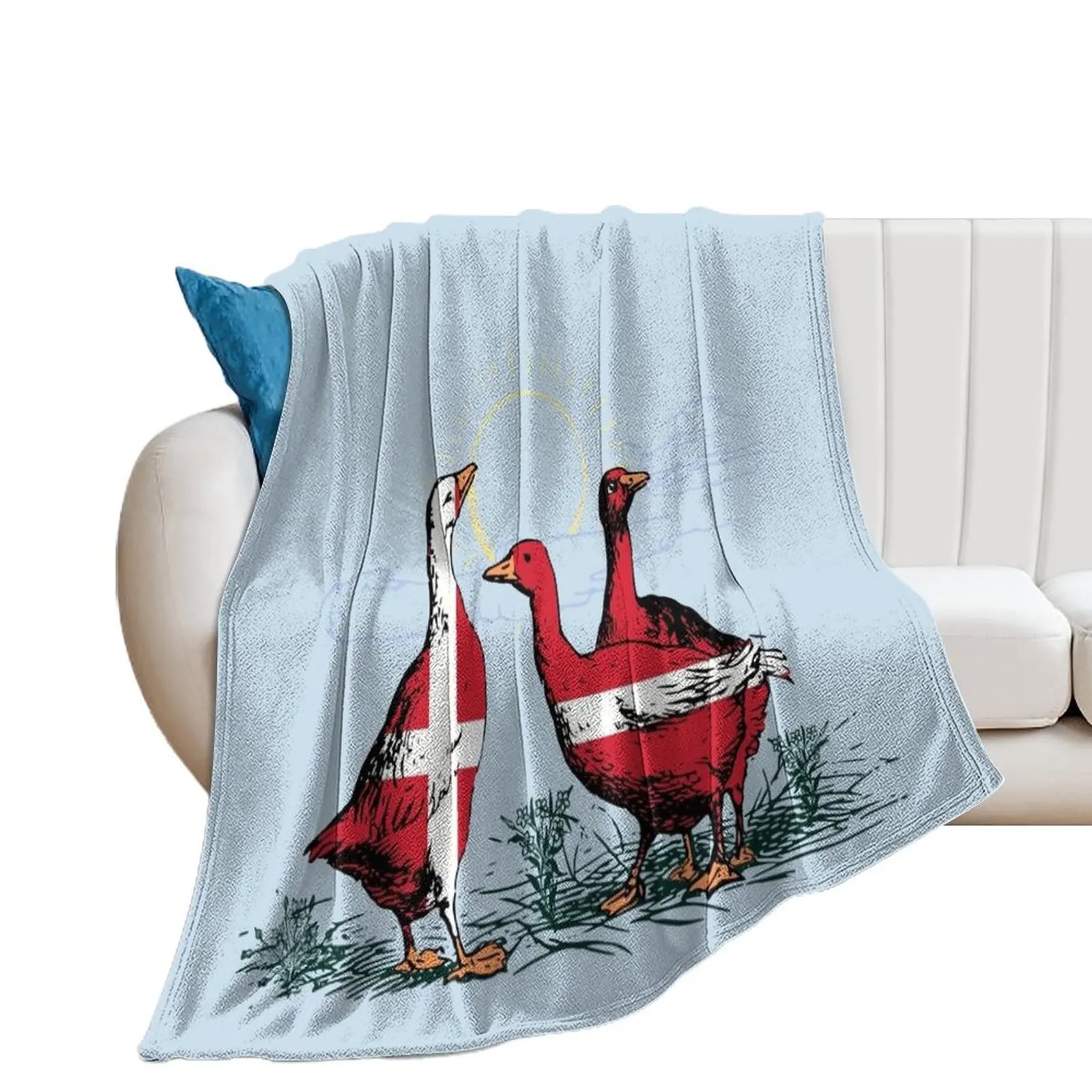 Denmark Geese Throw Blanket Thin sofa bed Blankets