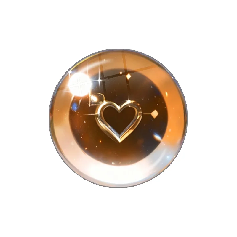 5pairs/lot Round Brown Heart Eyes Pupils Photo Glass Cabochon Cartoon Doll Toys Crystal Flatback Demo Cameo Diy Jewelry Making