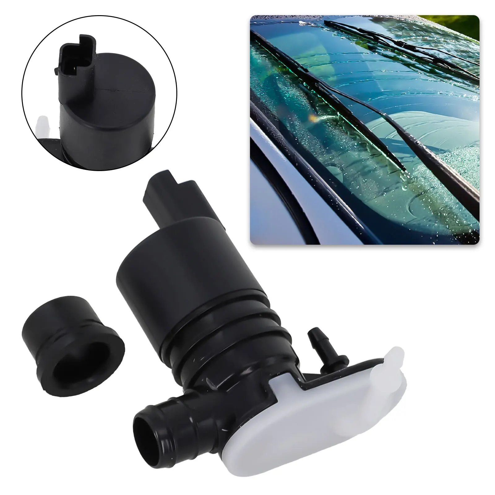 1pc Windscreen Washer Pump For  For Clio V 2019-2021 289209776R Pratical ABS Black Auto Acesssories Tools