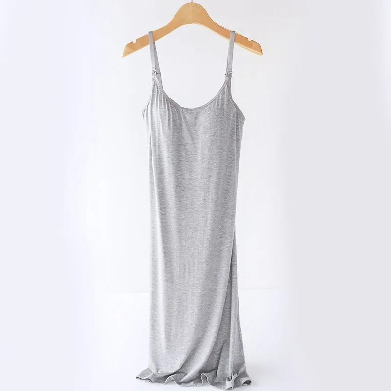 Chemise de nuit d'allaitement en viscose pour mère enceinte, robe d'allaitement, sans manches, élégante, sexy, nouvelle collection 2024