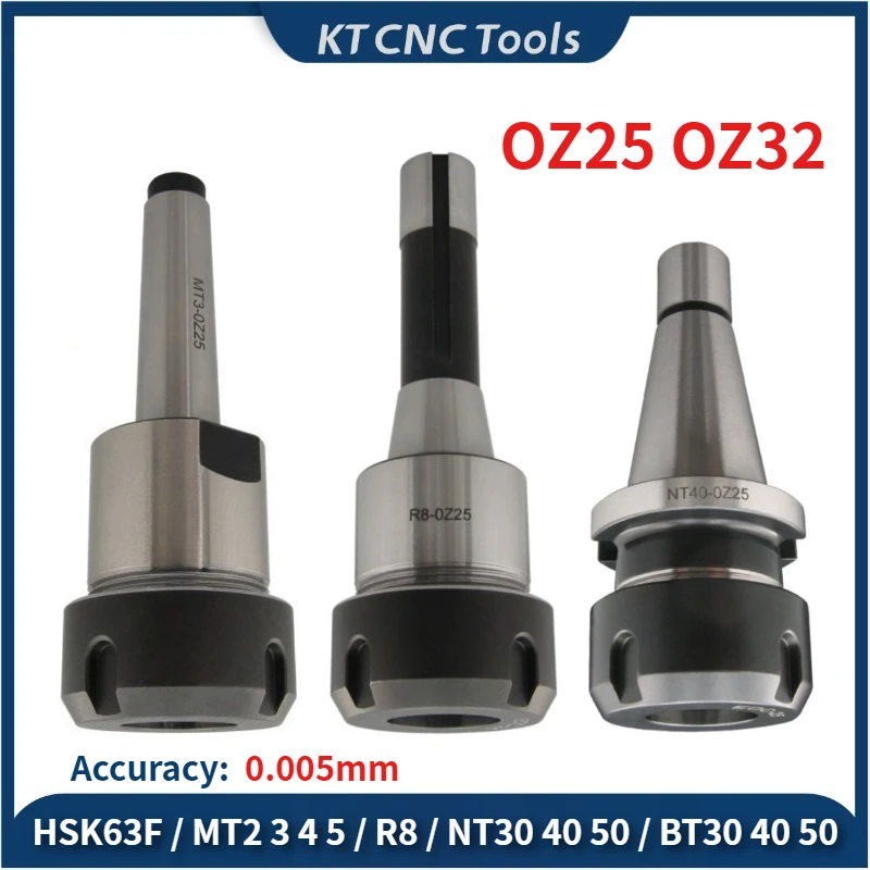 

HSK63F MT2 3 4 5 R8 NT30 40 50 BT30 40 50 OZ25 OZ32 powerful cutting tool holder automatic tool OZ25 OZ32 change tool holder