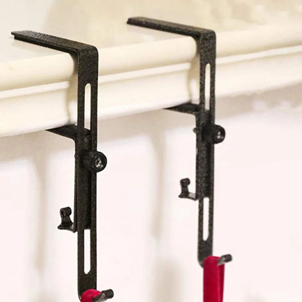 

2Pcs Heavy Duty Adjustable Garland Hooks Metal Stocking Holders Fireplace Mantle Christmas Decoration Mantle Stocking Holders