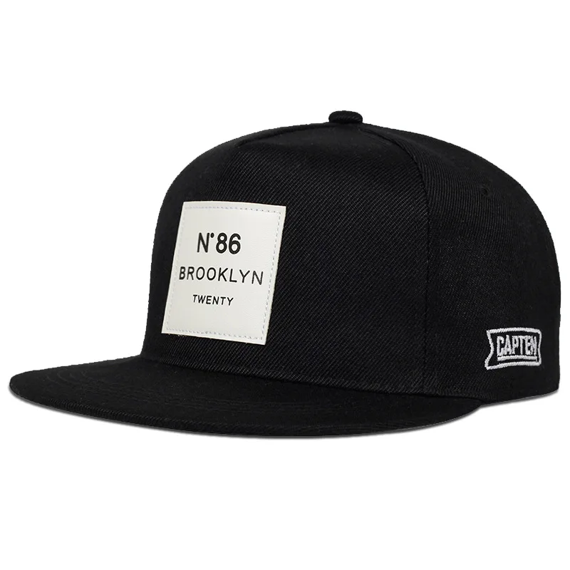 

New Men Women BROOKLYN Letters Solid Color Patch Baseball Cap HipHop Caps Kpop Leather Sun Hat Snapback Hats Designer Cap Men