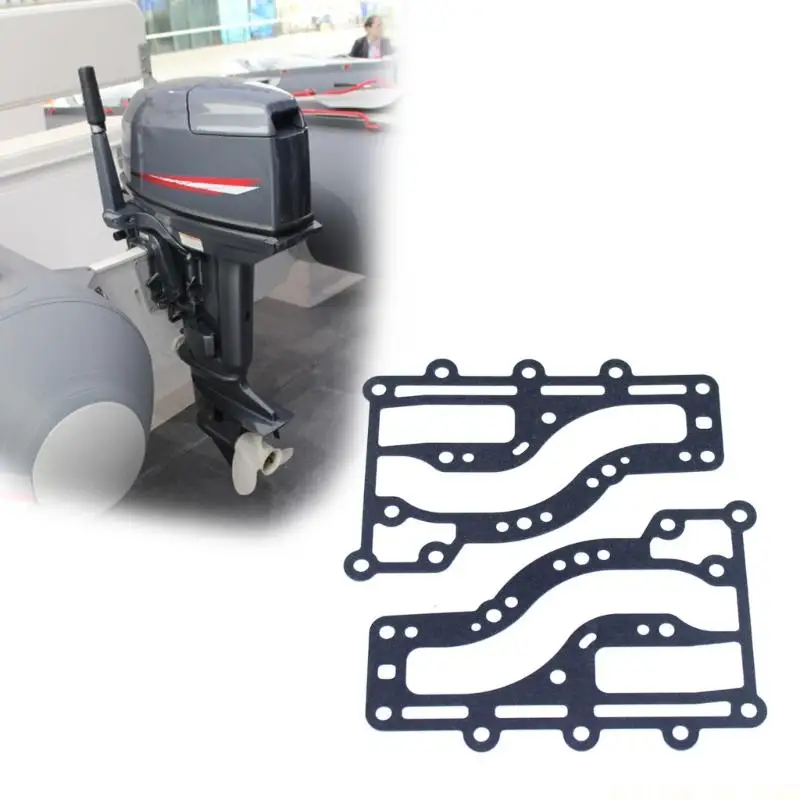 J0MA Boat Engine Gasket for 9.9 15 2 Strokes Motor Replace 6B4-41112-A0 Exhaust Inner Cover Gasket Easy Install