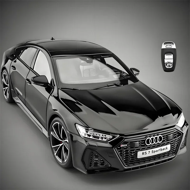 

1:18 Key Remote Control Version AUDI RS7 Alloy Sports Car Model Diecast Metal Racing Vehicle Car Model Sound Light Kids Toy Gift