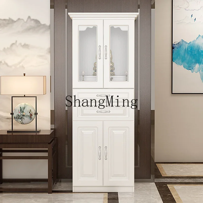 LXY solid wood new Chinese Buddhist cabinet household ancestor god of wealth Guan Gong Bodhisattva offering table