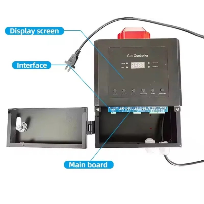 نطاق كاشف الغاز الثابت عبر الإنترنت 0-100ppm HCN كاشف الغاز الثابت مع مخرج 4-20mA #4