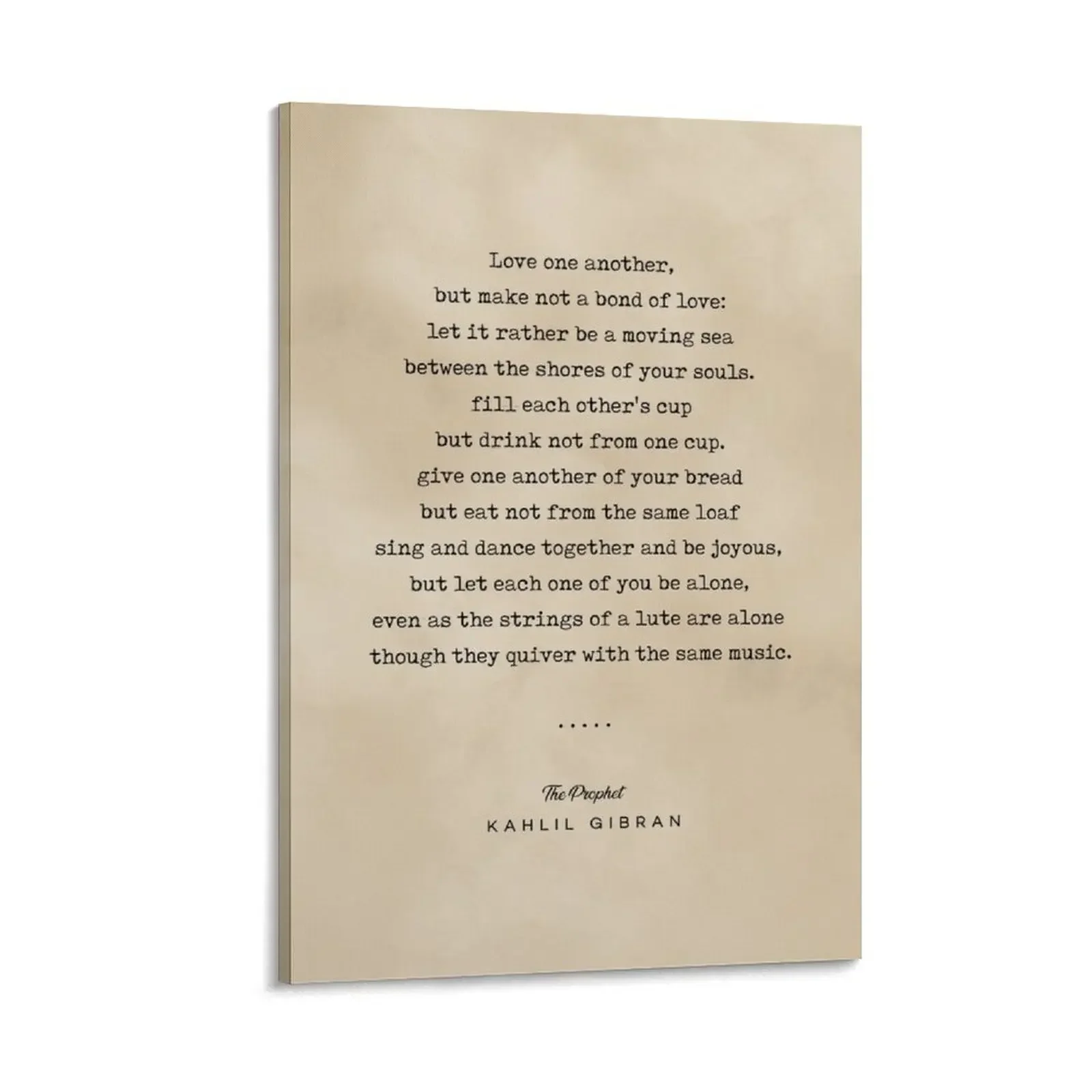 

Khalil Gibran Quote 06 - Typewriter Quote on Old Paper - Minimalist Literary Print Canvas Painting stickers & posters Paintings