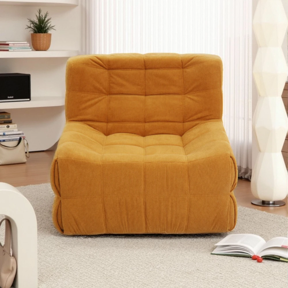 High Density Compressed Foam Sofa Factory Wholesale Comfortable Lazy Floor Sofas for Living Room Apartment Mall Use Fabric