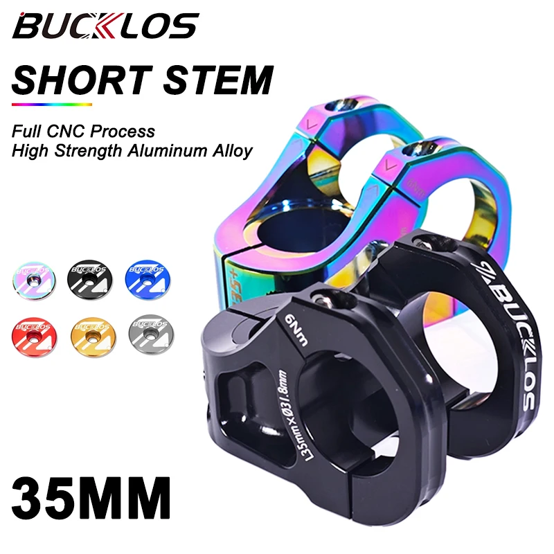 

BUCKLOS 35mm 40mm Bike Table CNC Short Stem Aluminum Alloy Durable MTB Bicycle Handlebar Power MTB Road DH Folding Bike Stem