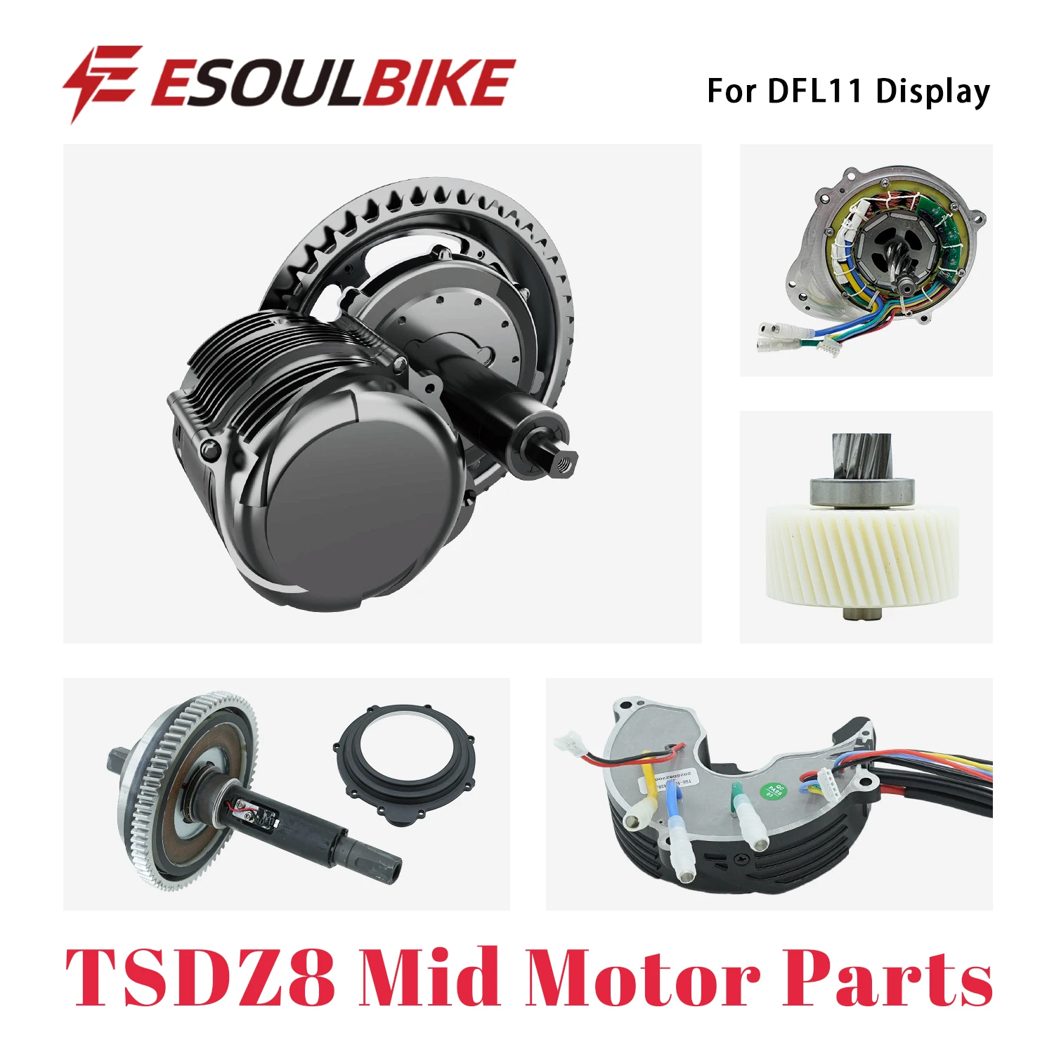 

Tongsheng TSDZ8 48V 750W Movement components Controller Gear Torque Nylon wheel Replacement Electric Bicycle Parts for Mid Motor
